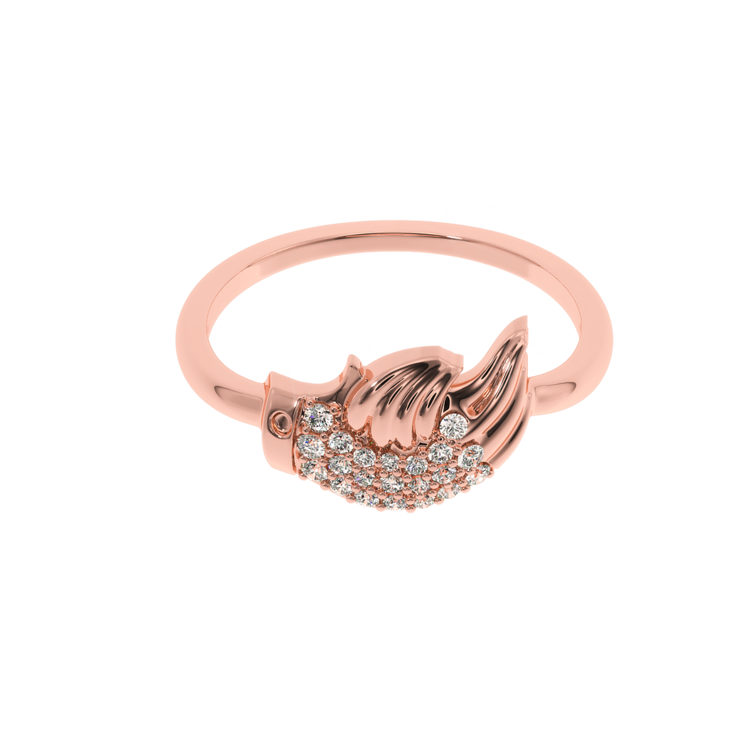 Forever Promise Ring  Natural Diamond Holding Hand Ring